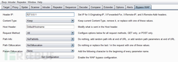 可绕过WAF的Burp Suite插件——BypassWAF